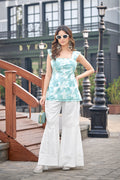 Azure Bow | Pure Cotton Short Kurti