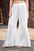 Pure Cotton Flared Pants | Wide-Leg Palazzo Bottom for Kurtis