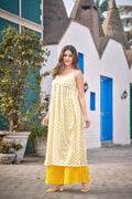 Butterfly | Pure Cotton Kurti with white cotton Flared Pants