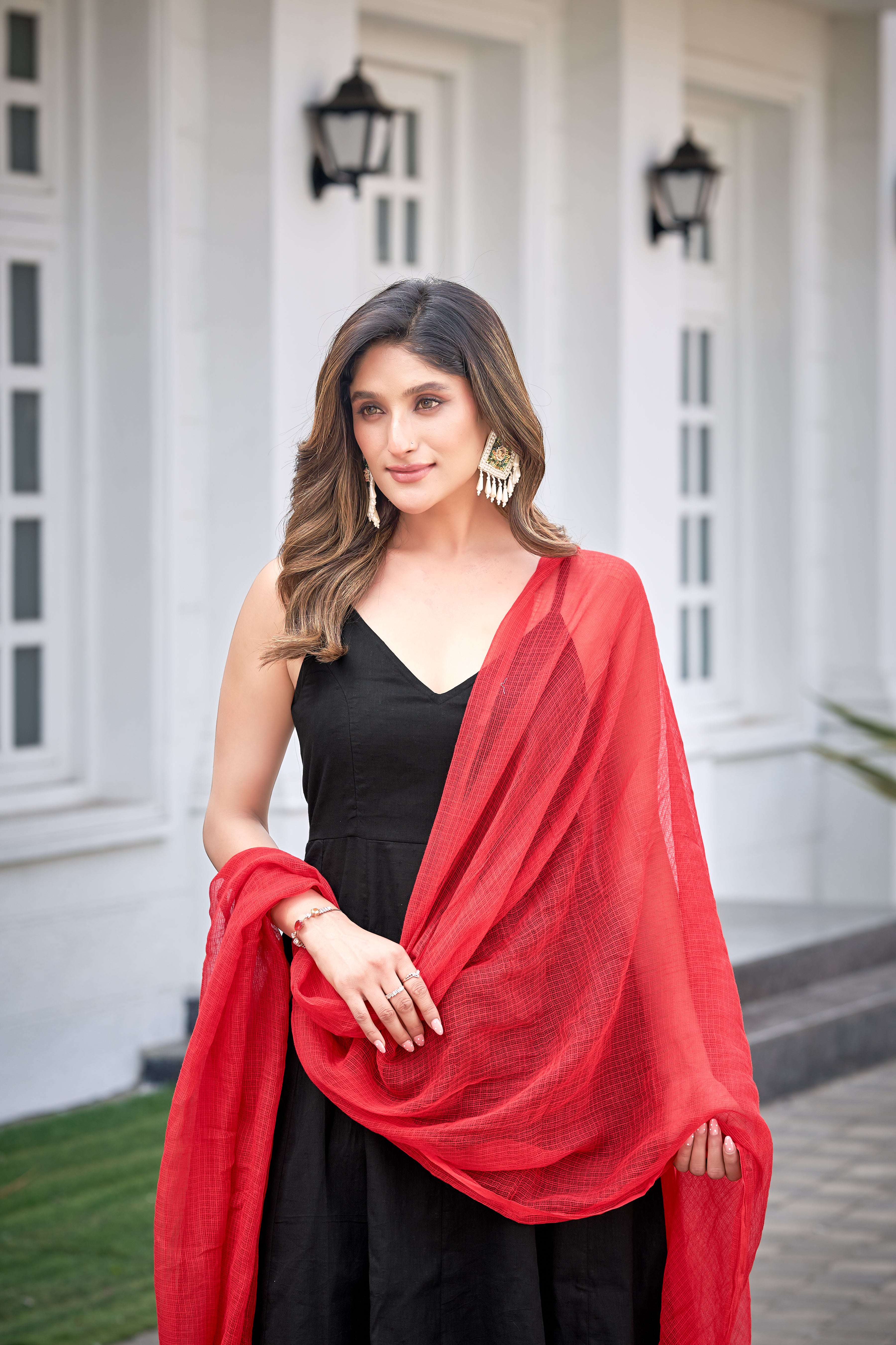 Kajal | Black Cotton Kurta Set