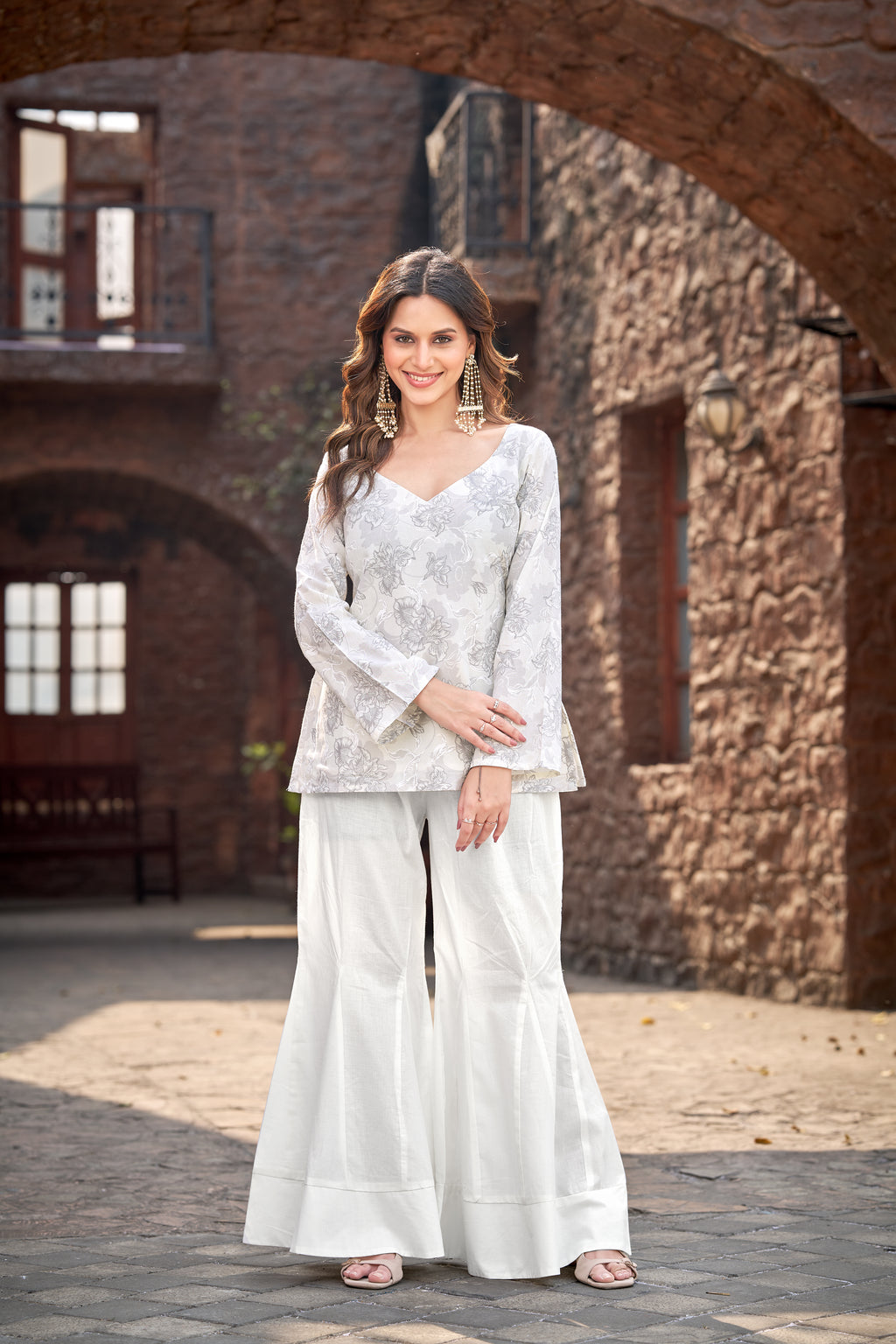 Ivory Grace | Pure Cotton Short Kurti