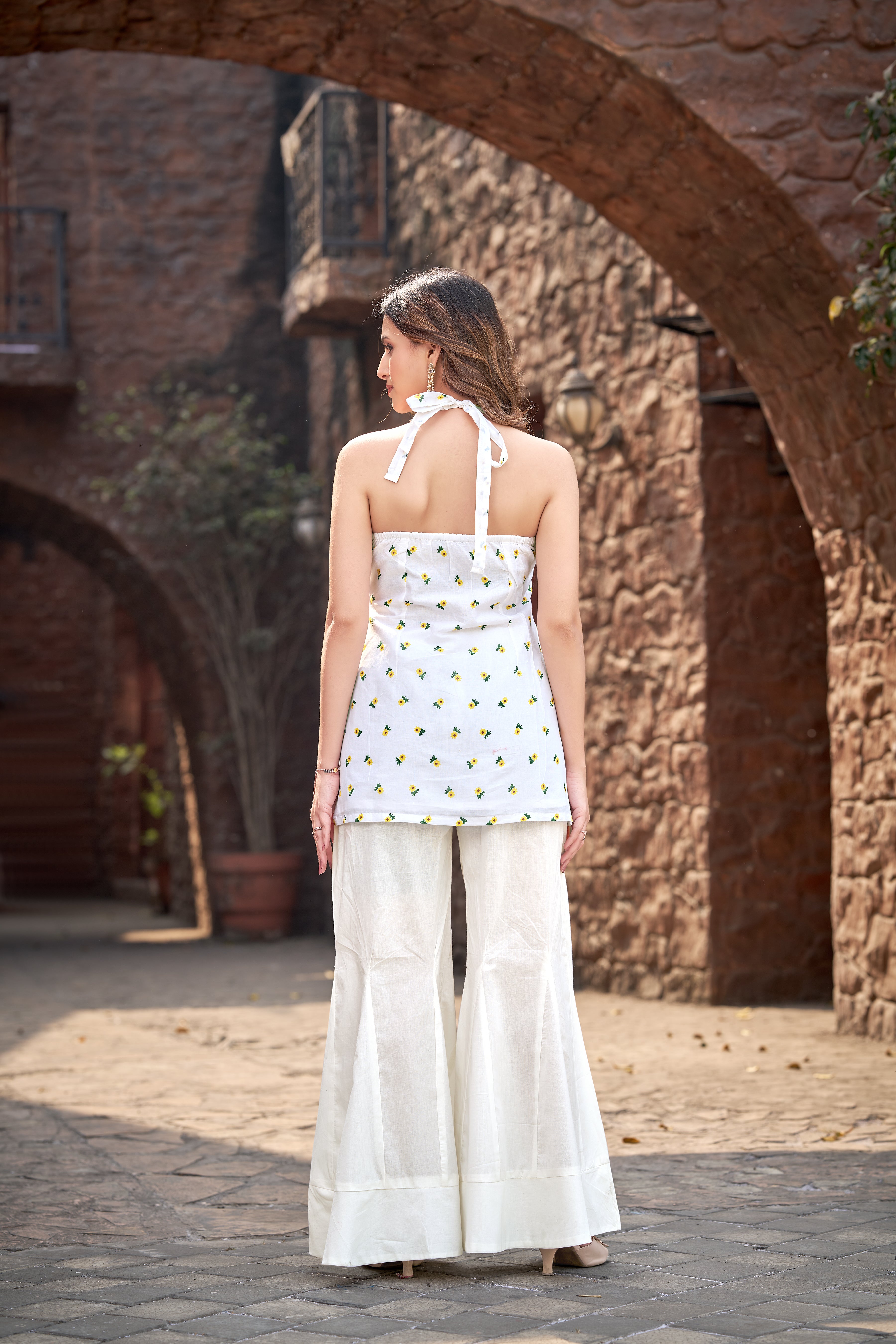 Sunflower | Halter Neck Kurti