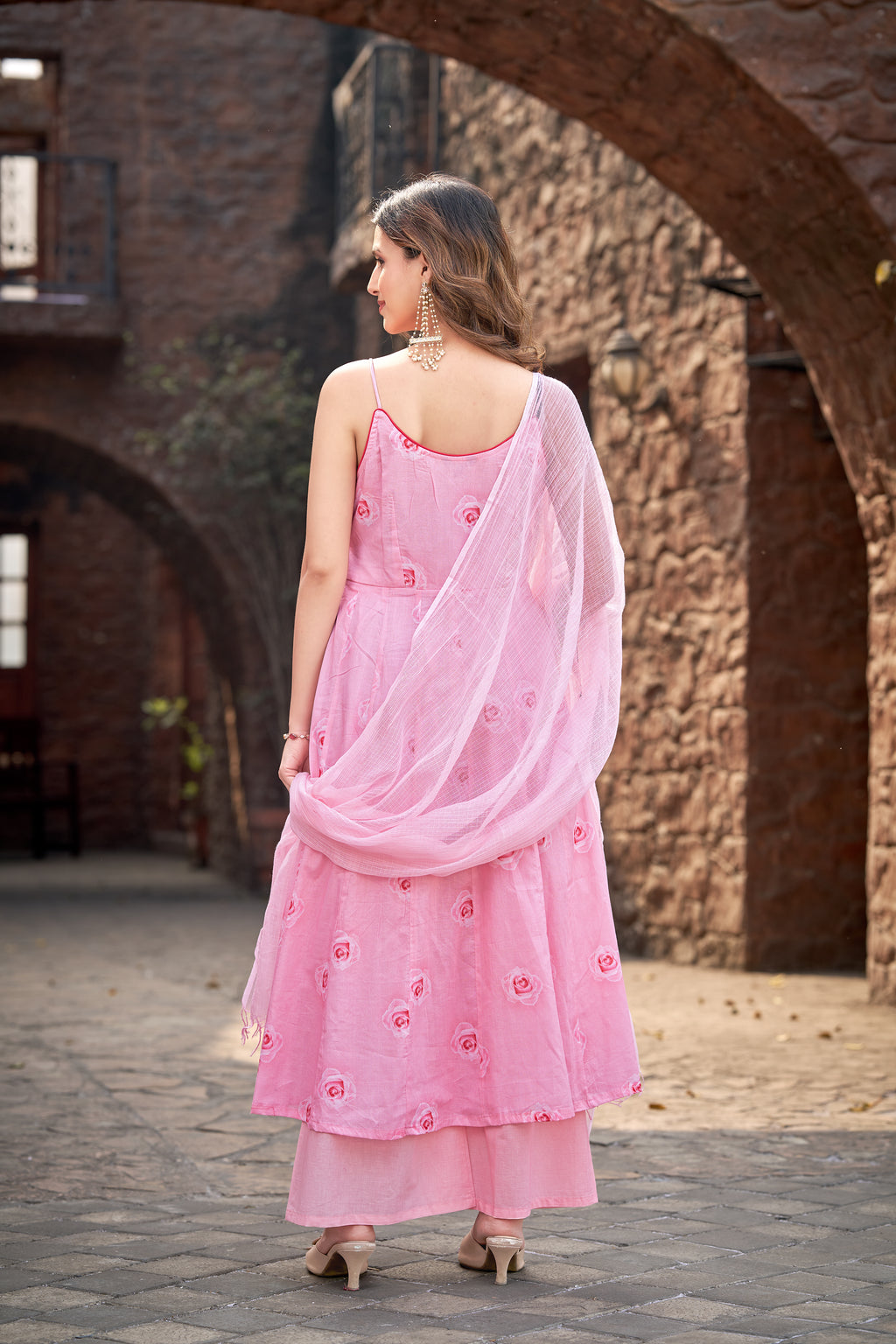 Gulab | 3 Piece Kurta set Pure Malmal Kurta Set