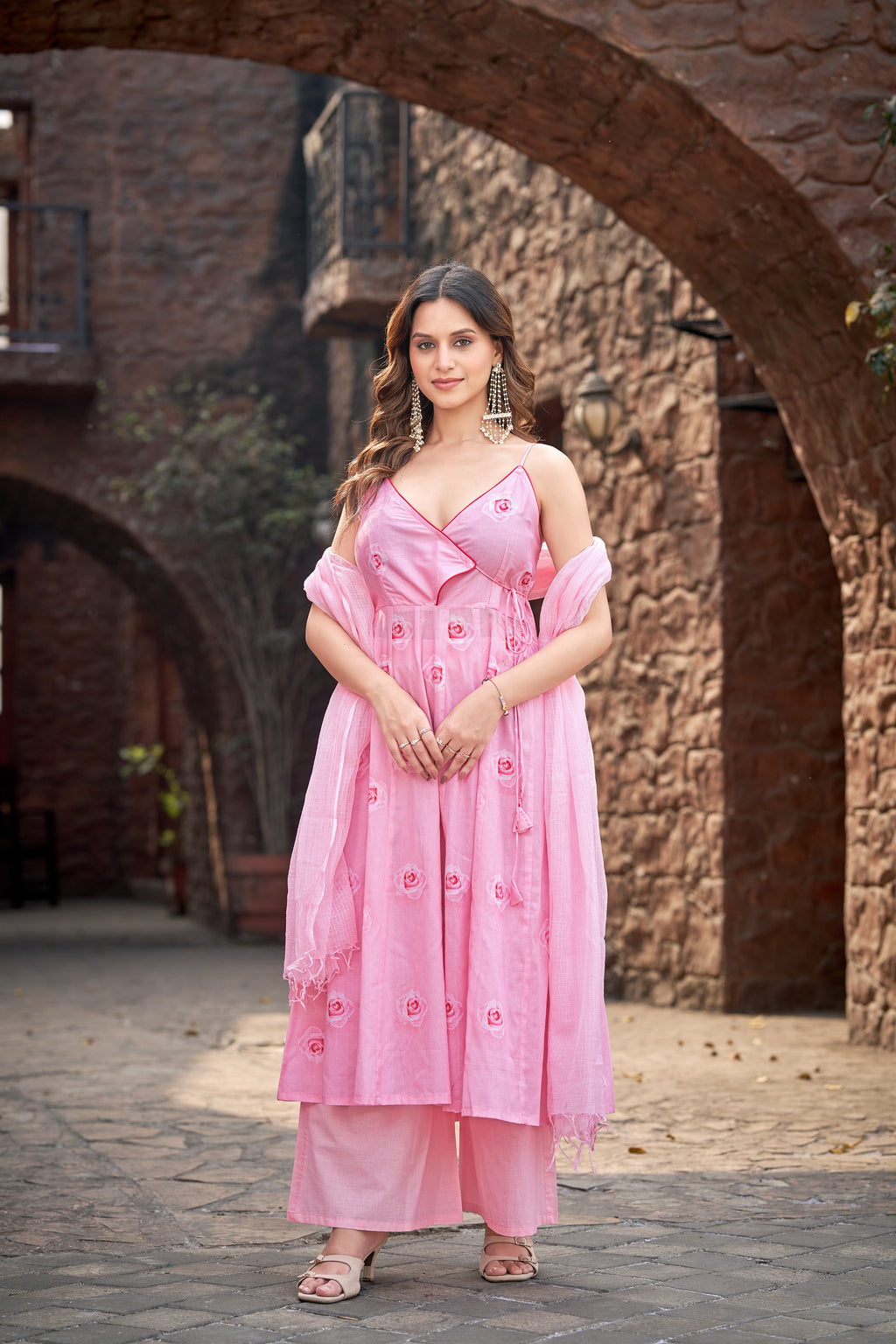 Gulab | 3 Piece Kurta set Pure Malmal Kurta Set