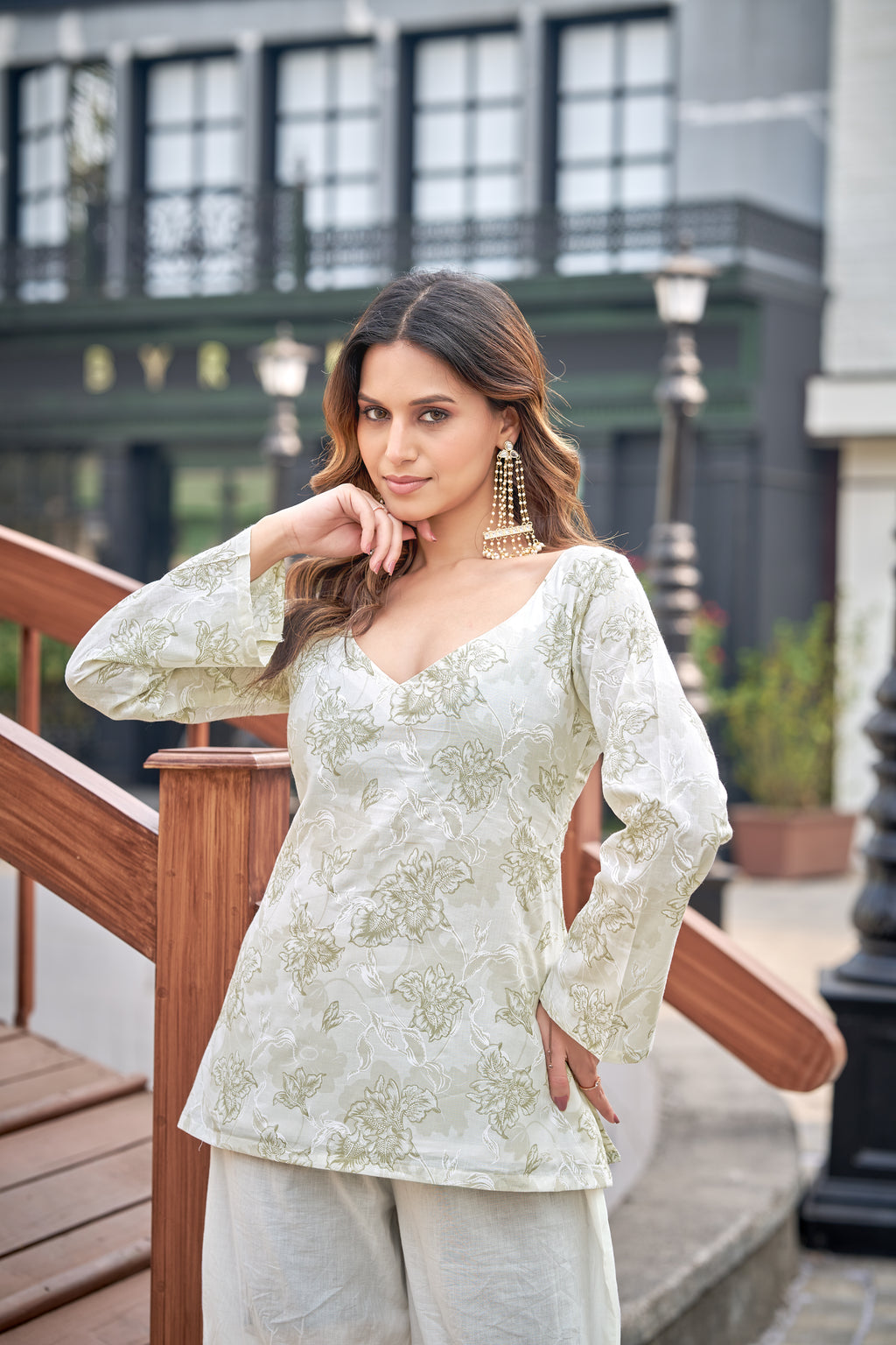 Sky Grace | Pure Cotton Short Kurti
