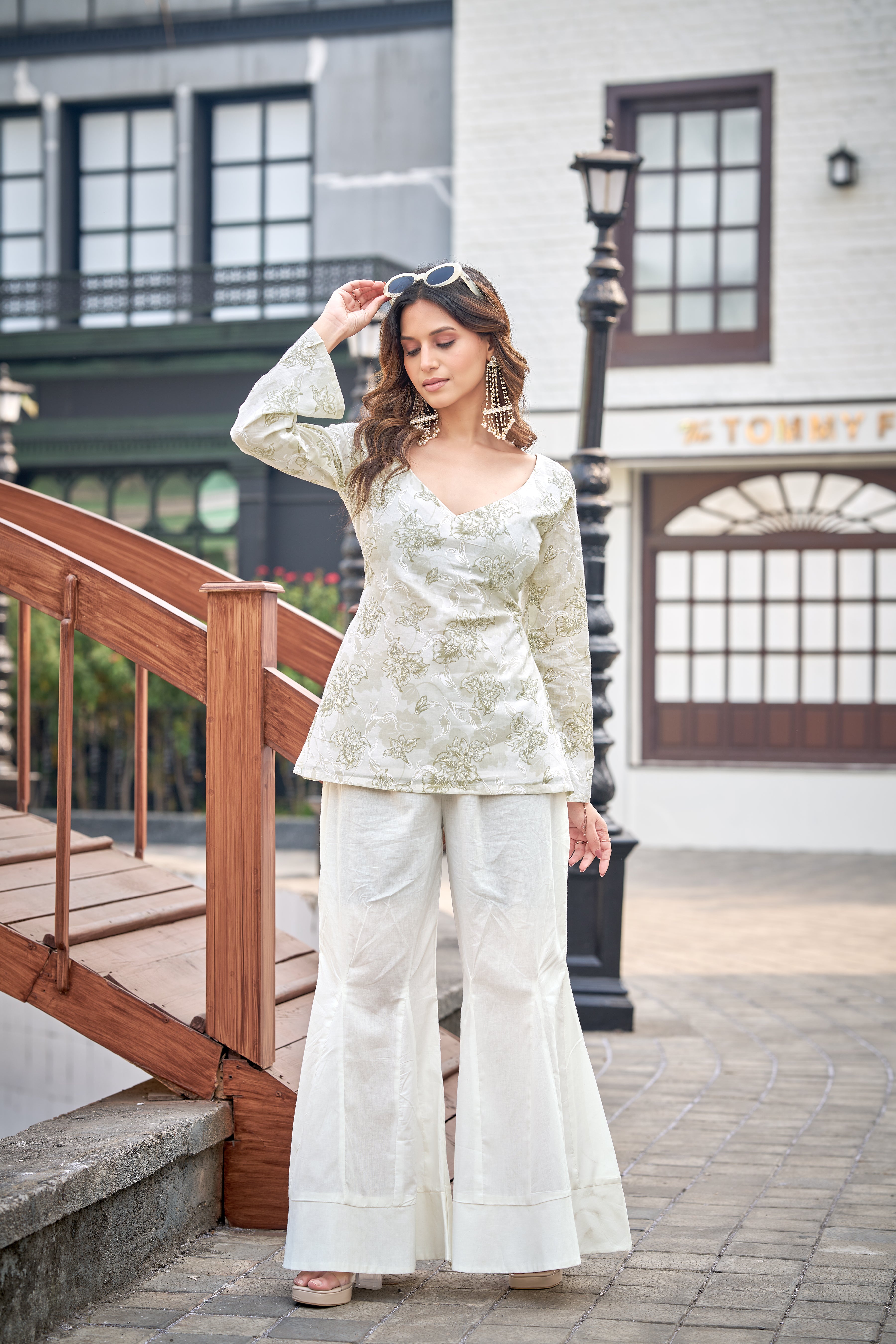 Sky Grace | Pure Cotton Short Kurti