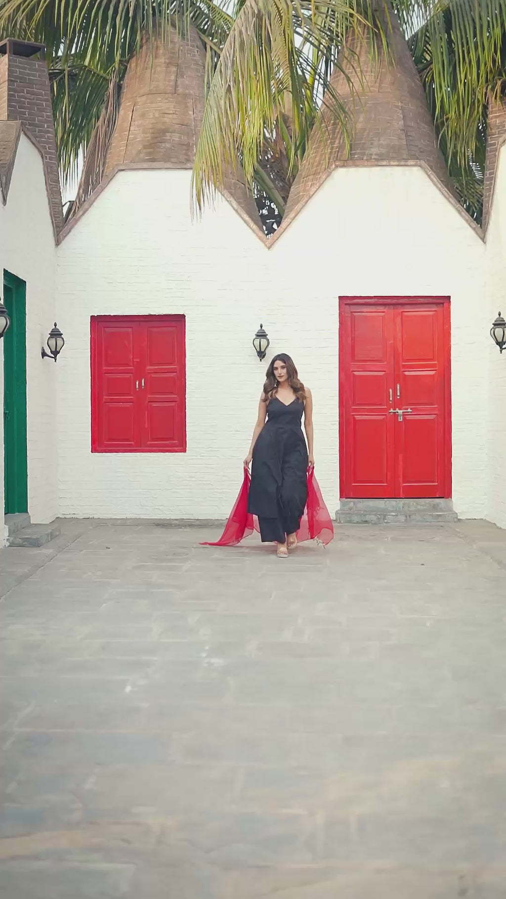 Kajal | Black Cotton Kurta Set